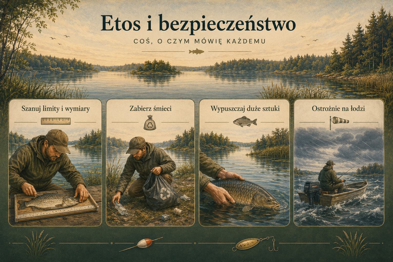 Etos i bezpieczeństwo wędkarza nad Jasieniem (infografika)